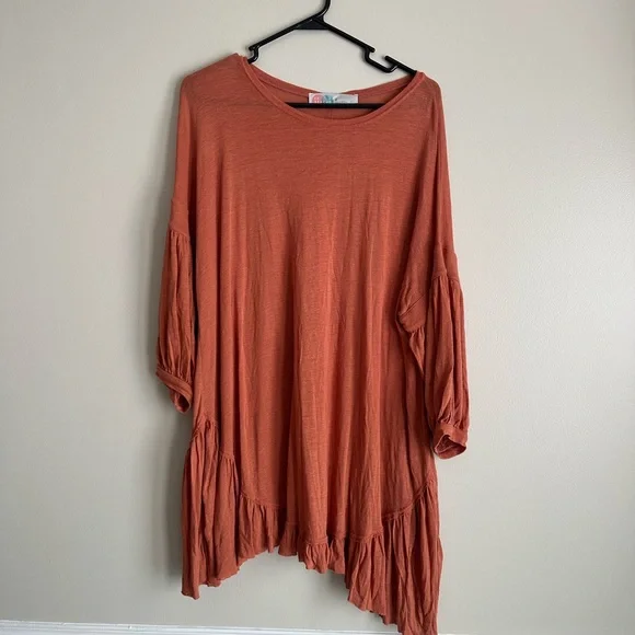 burnt orange beach dress Hurts Like Hell Strapless Mini Dress main image 1